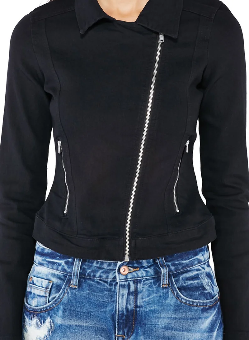 BRAVE SOUL Denim Biker Jacket