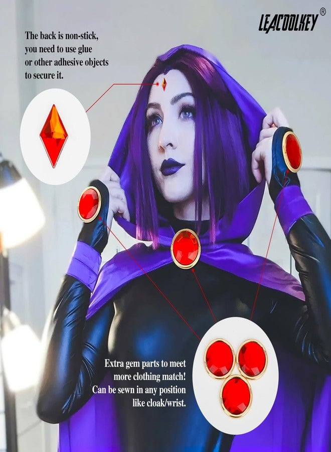 LEACOOLKEY Women Anime Cosplay Chain Belt Red Stone Gold Waist Belt for Halloween Adjustable - Image 4
