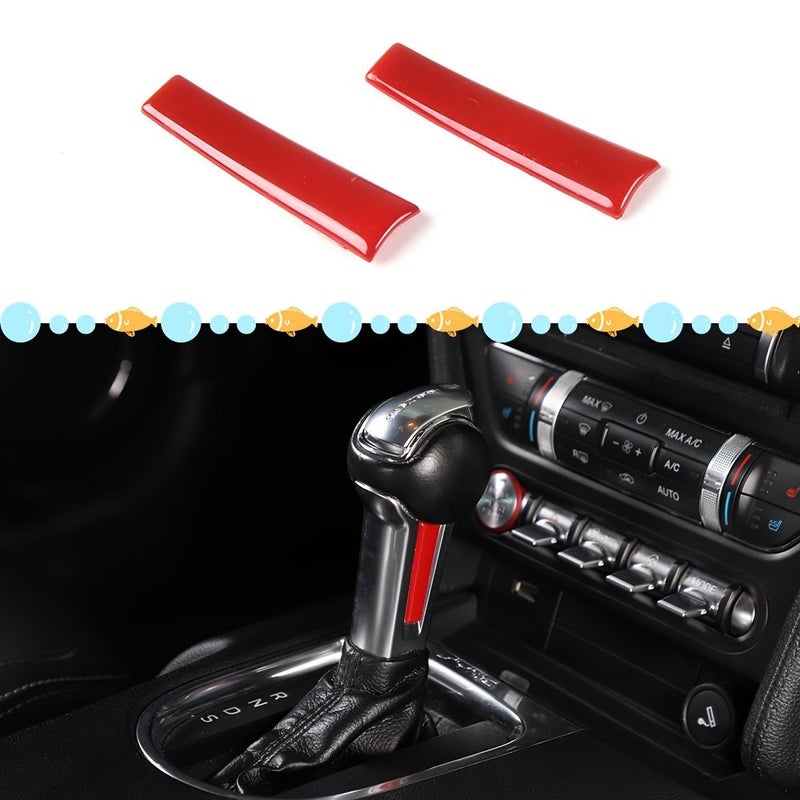Shift Knob Trim For Mustang 2015 Plus Red - Image 1