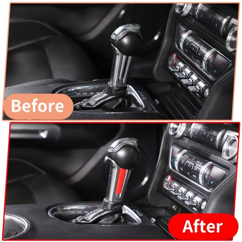 Shift Knob Trim For Mustang 2015 Plus Red - Image 3