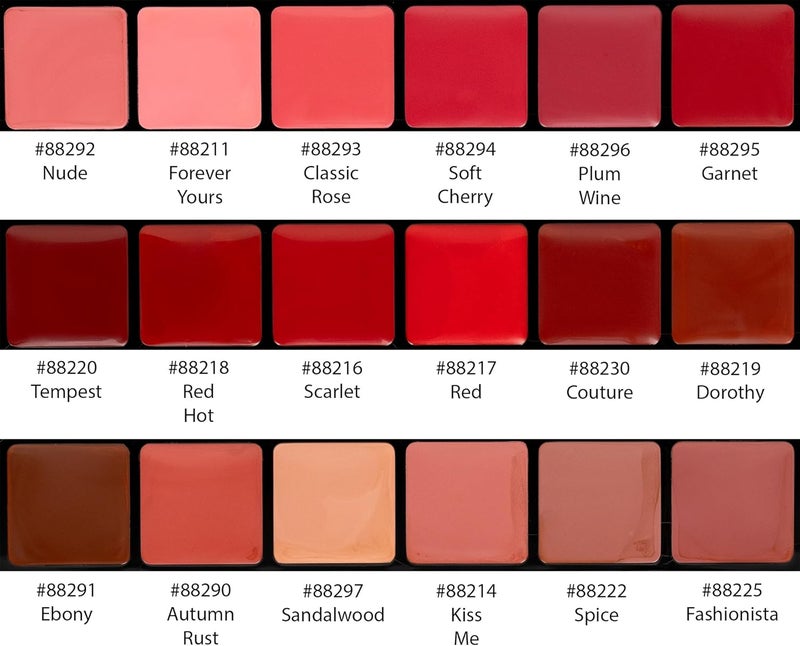 Graftobian Hi-Def Lipcolor Super Palette with 18 Long Lasting Colors - Image 4