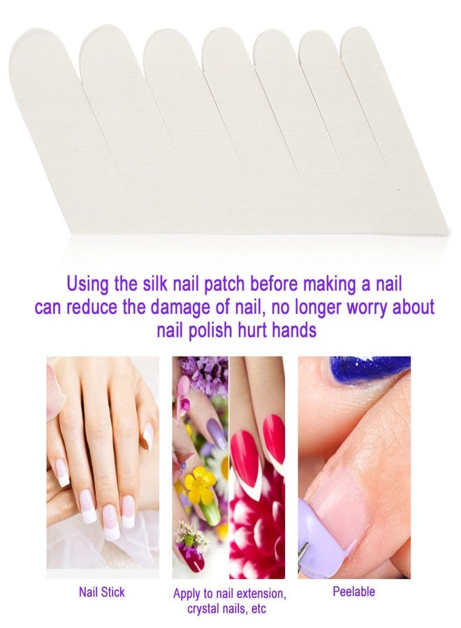 TMISHION Nail Silk Wrap Kit, Self Adhesive Fiberglass Wraps for Repair and Strengthening, Self-Adhesive Pre Cut Fingers, Silk Nail Extension Art Extension DIY Protector Accessories - Image 5