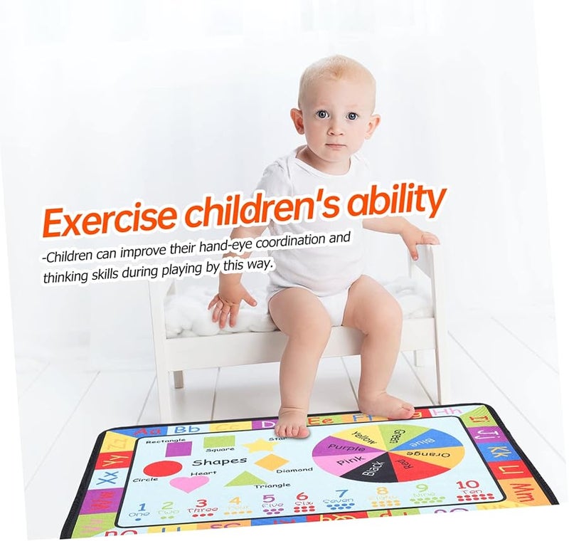 سجادة معرفية متعددة الألوان للكرتون 50x80 سم بسطح غير قابل للانزلاق، بساط لعب للتعليم المبكر لغرفة الأطفال - Image 5