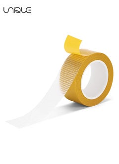 Unique Extra Strong Double Sided Fabric Tape, 1 Packs Double Sided Adhesive Tapes Heavy Duty Clear Mesh Double Stick Tape for Carpet Arts,Clear Tape for Clothes, 1inch x 33FT(10m)  - Image 1