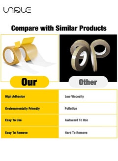 Unique Extra Strong Double Sided Fabric Tape, 1 Packs Double Sided Adhesive Tapes Heavy Duty Clear Mesh Double Stick Tape for Carpet Arts,Clear Tape for Clothes, 1inch x 33FT(10m)  - Image 4