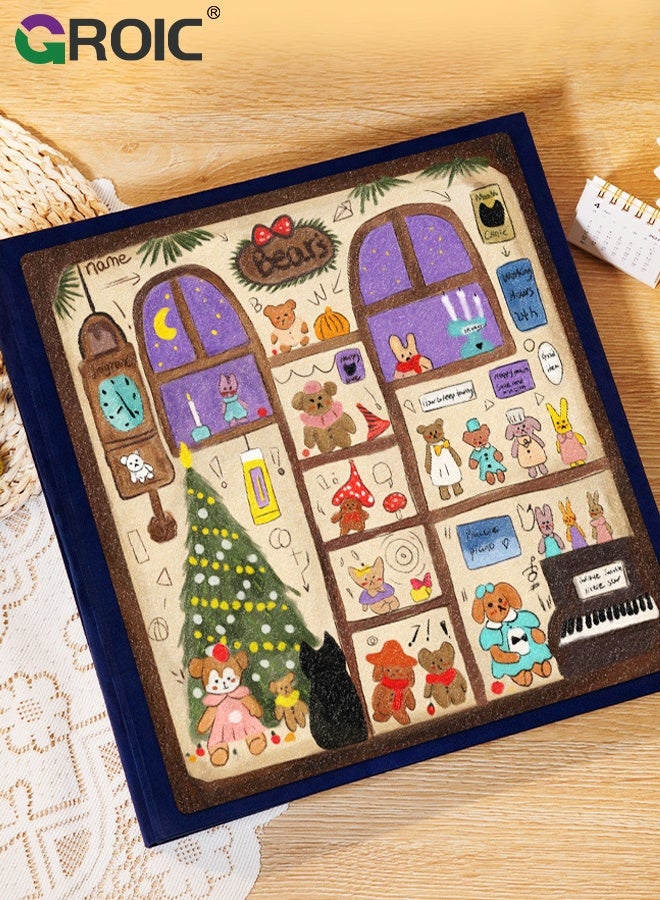 GROIC Self-Adhesive Photo Album, 30 Pages Self-Stick Page DIY Anniversary Travel Memory Book, Magnetic Scrapbook Family Albums for Birthday Gift, Large-Capacity Photo Album For Storage - Image 4