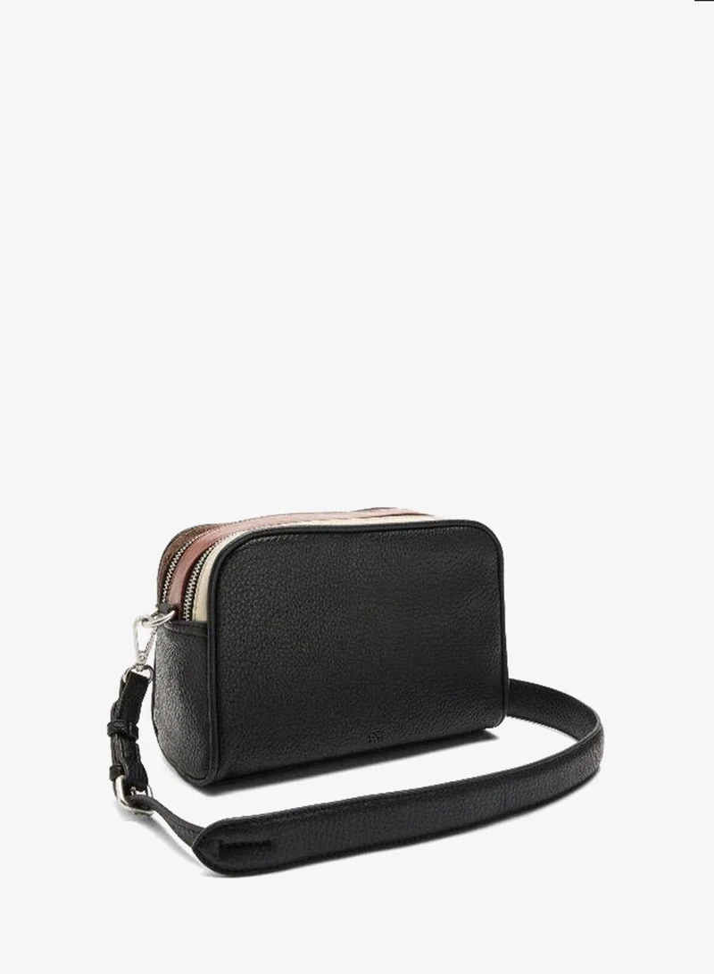 Parfois Brown Crossbody bag with leather details for Women | Best Price UAE