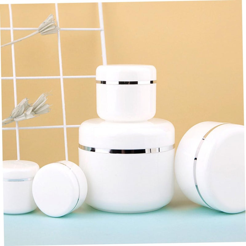 8 Pcs Portable Refillable Cream Jars With Rim For Cosmetics And Essential Oils - Image 4