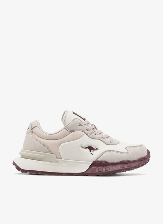 kangaROOS BEIGE Women'S Panelled Lace-Up Sports Shoes for Women | Best Price UAE