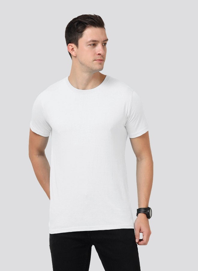 White Ecovibe Unisex Round Neck T-Shirt
