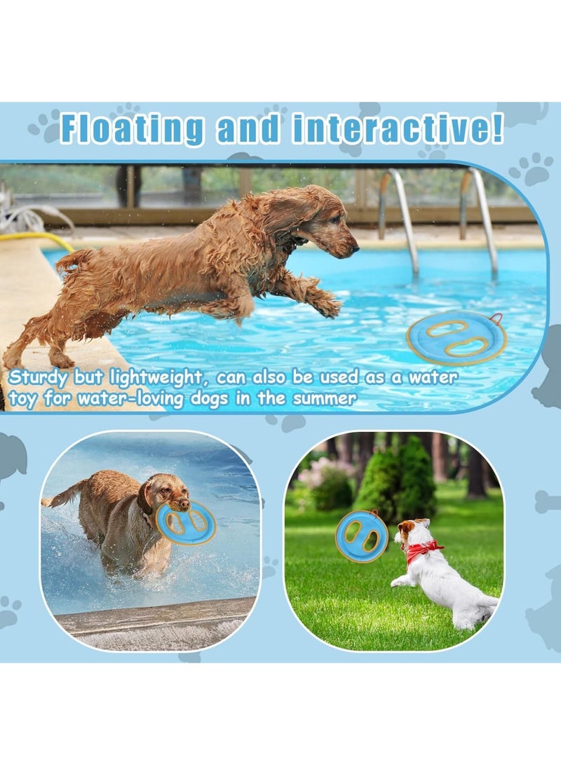 SYOSI قرص طيران للكلاب، لعبة فريسبي قماشية عائمة على الماء بحواف ناعمة لطيفة على الأسنان، طائرة خفيفة الوزن للعب في الهواء الطلق للكلاب المتوسطة والكبيرة، 23.5 سم - Image 5
