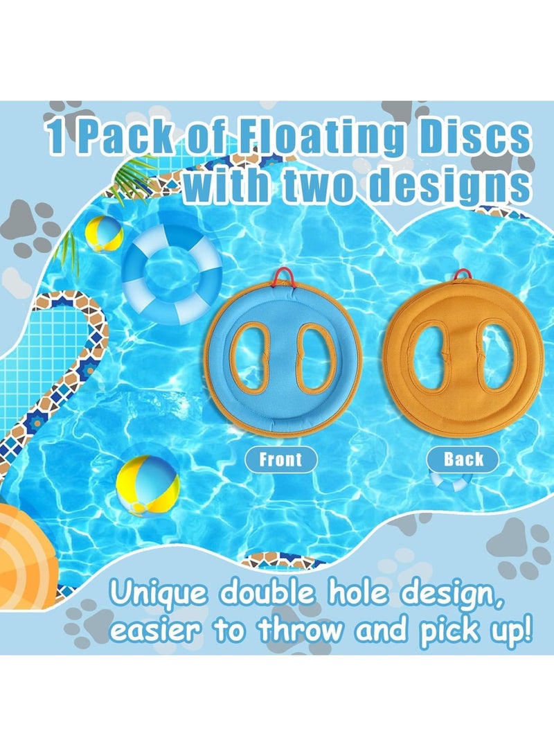 SYOSI قرص طيران للكلاب، لعبة فريسبي قماشية عائمة على الماء بحواف ناعمة لطيفة على الأسنان، طائرة خفيفة الوزن للعب في الهواء الطلق للكلاب المتوسطة والكبيرة، 23.5 سم - Image 3