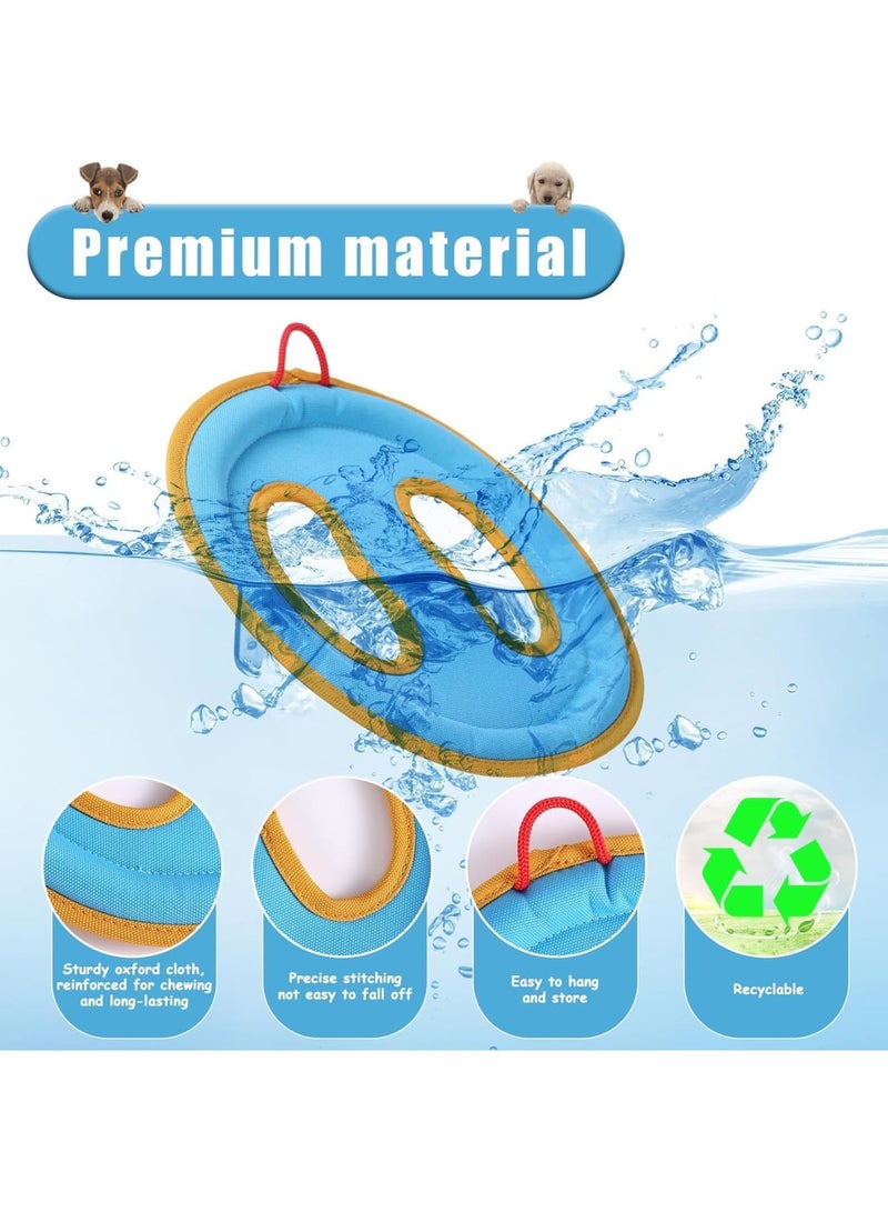 SYOSI قرص طيران للكلاب، لعبة فريسبي قماشية عائمة على الماء بحواف ناعمة لطيفة على الأسنان، طائرة خفيفة الوزن للعب في الهواء الطلق للكلاب المتوسطة والكبيرة، 23.5 سم - Image 4