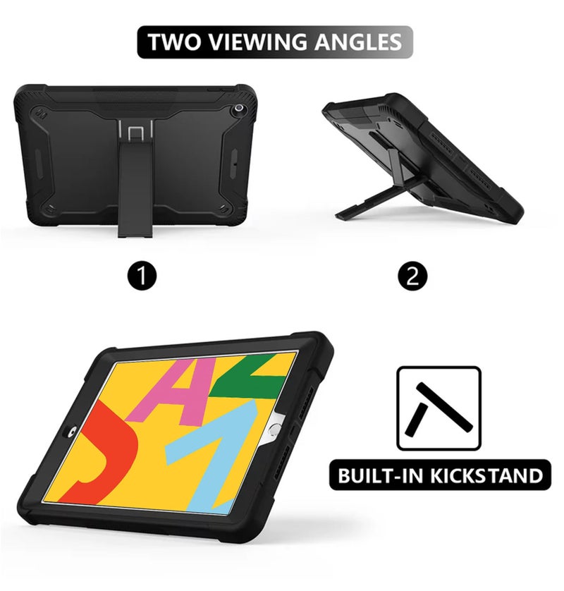 TGK Heavy Duty Hybrid Case Cover for iPad 7th Gen 10.2 inch Black - Image 3