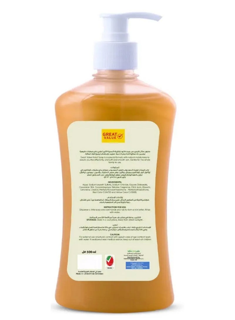 Great Value Liquid Hand Soap Orange 500 ML  - Image 2