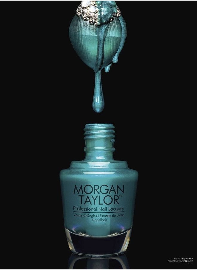 Morgan Taylor - Nail Lacquer (Stop, Shop, & Roll) Dark Green Nail Polish, Finger Nail Polish, Long Lasting Nail Polish, Green Nail Lacquer, Finger Nail Polishes.5 ounce - Image 1