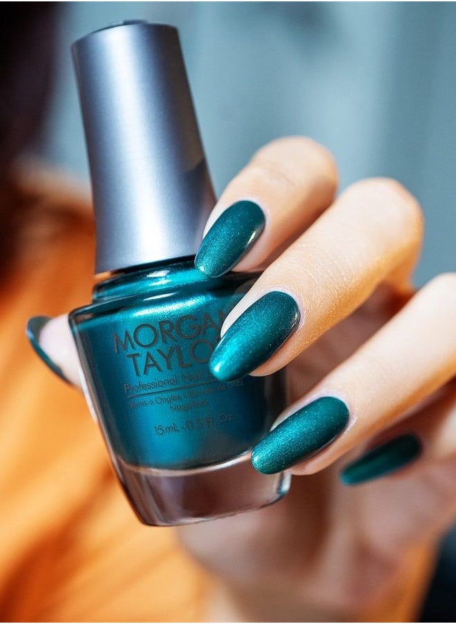 Morgan Taylor - Nail Lacquer (Stop, Shop, & Roll) Dark Green Nail Polish, Finger Nail Polish, Long Lasting Nail Polish, Green Nail Lacquer, Finger Nail Polishes.5 ounce - Image 1