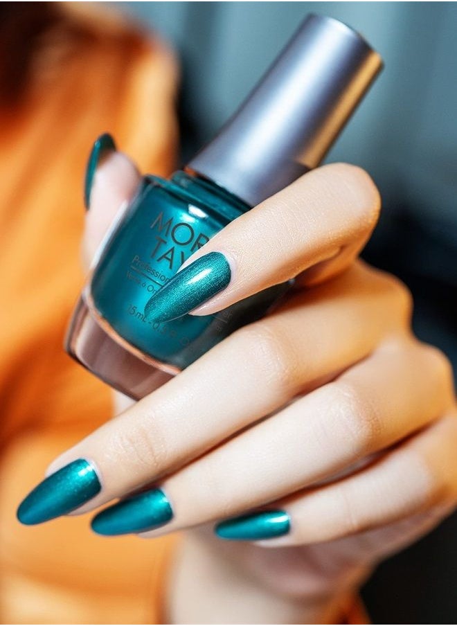 Morgan Taylor - Nail Lacquer (Stop, Shop, & Roll) Dark Green Nail Polish, Finger Nail Polish, Long Lasting Nail Polish, Green Nail Lacquer, Finger Nail Polishes.5 ounce - Image 1