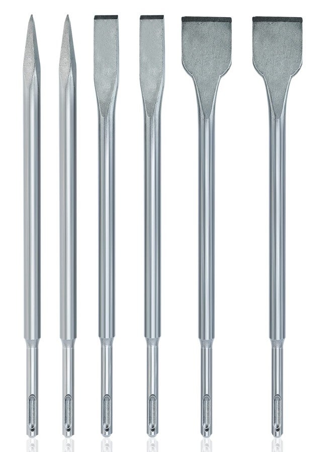 YaeTek 6pcs SDS Plus Hammer Drill Chisel Set: Point, Flat (20mm, 40mm) & Wide Chisels - SDS Plus Masonry Chisels by YaeTek - Image 1