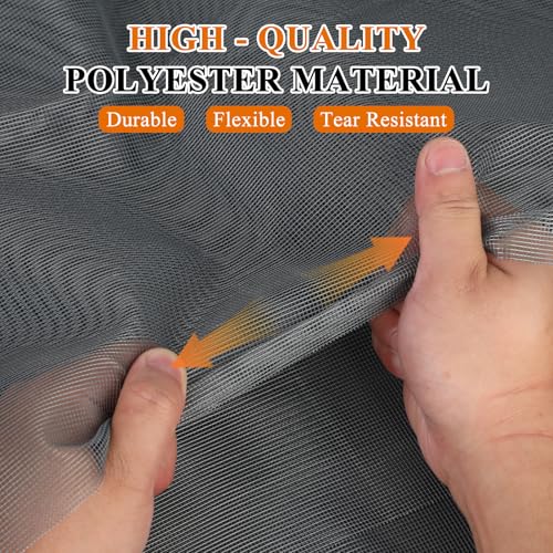 MAGZO 2PACK MAGZO Window&Door Screen Replacement Kit, 48''W x 99''L, with Retainer Spline (Total 65.6 FT) and Press-Fit Roller Tool, Scratch-Proof Polyester, Mesh Roll Repair for Patio, Pet Friendly, Grey - Image 3