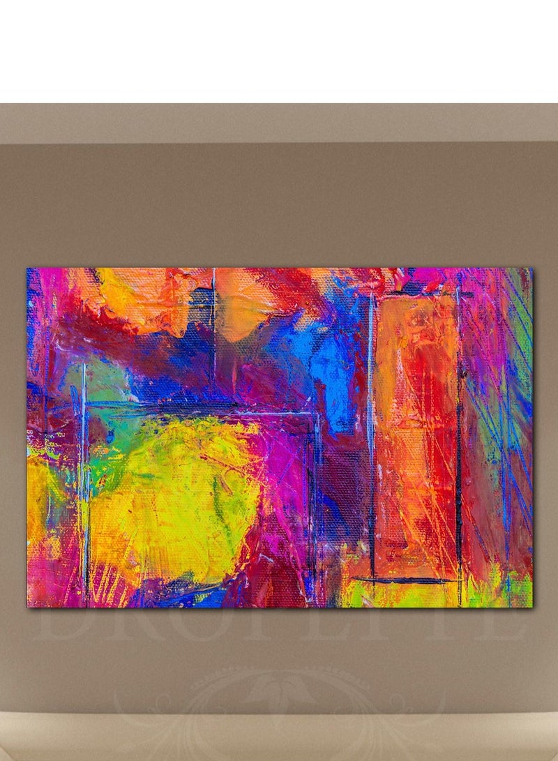 Droplyte 3D Abstract colorful Painting Decorative Wall Art Wall Decor Card Board MDF Home Decor  For Drawing Room, Living Room, Bedroom, Kitchen or Office  60CM x 40CM  - Image 2