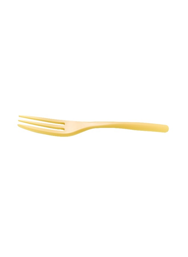Restaurantware 4 Inch Cake Forks, 500 Knife-Edged Premium Pastry Forks - Disposable, Solid And Durable, Baby Yellow Plastic Sharp Edge Forks, For Parties, Bakeries, Catering Services, Gatherings - Image 1