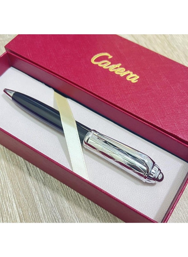 كاتيرا قلم بجودة و اناقة عالية بتصميم مريح وسلس باللونين الفضي و الاسود. - Image 1