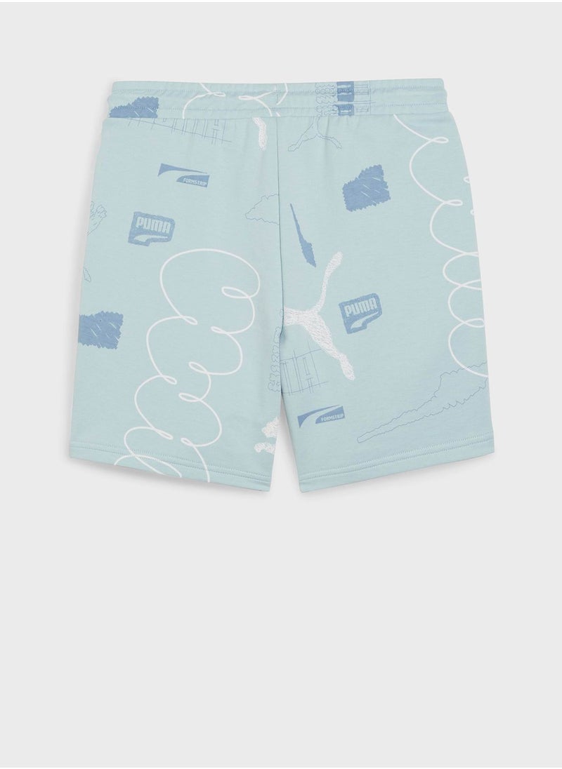 PUMA - Kids Classics Brand Love Shorts - Image 1