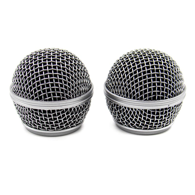 AUEAR AUEAR 2 Pack Microphone Grill Grille Ball Head Replace for SM58 BETA58 SM58LC SAM30 SV100 RK143G Pgx2 Slx2