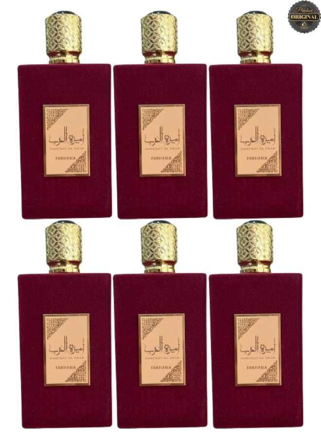 FAKHAMA 6 Pieces Ameerat Al Arab Perfume 100ML - Image 1