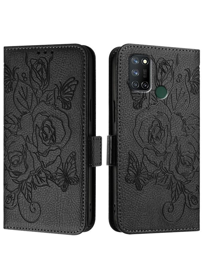 S-TOP Case For Realme C17 / 7i Embossed Rose RFID Anti-theft Leather Phone Case - Image 3