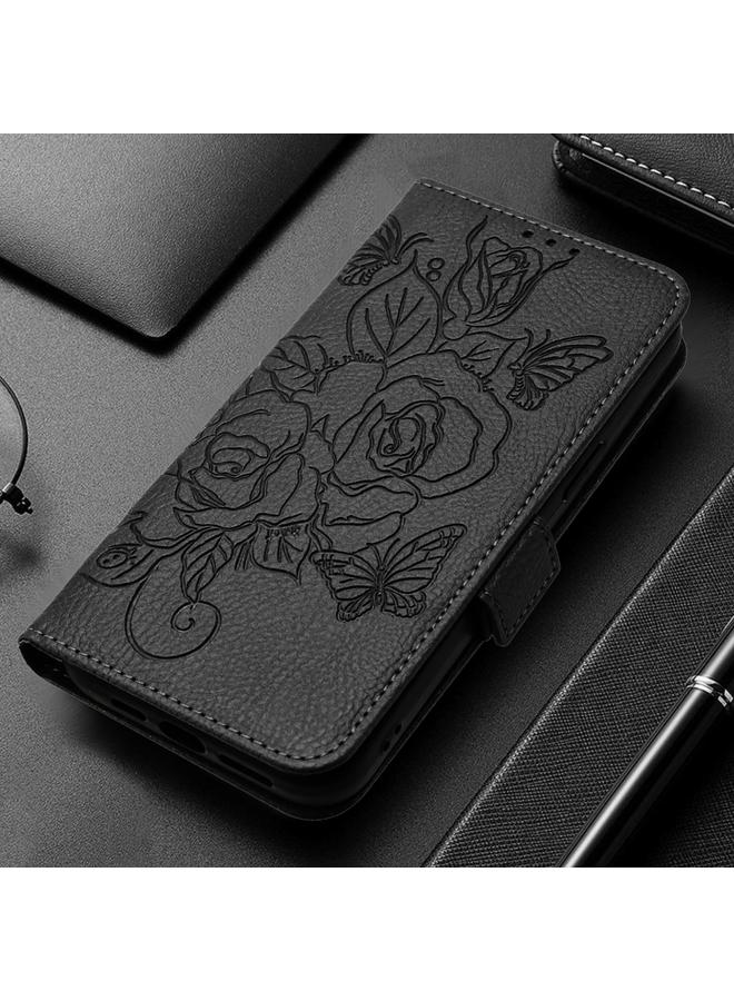 S-TOP Case For Realme C17 / 7i Embossed Rose RFID Anti-theft Leather Phone Case - Image 2