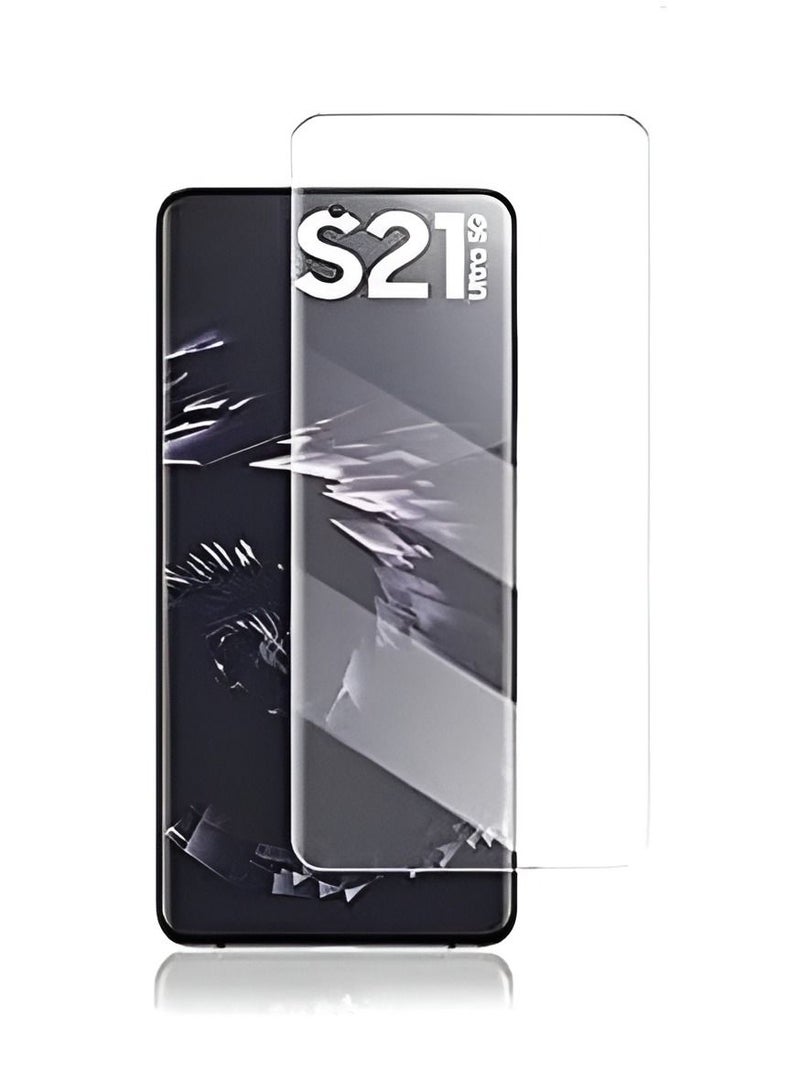 اسكرينة زجاج حراري UV لهاتف Samsung Galaxy S21 Ultra حماية كاملة للشاشة - Image 2