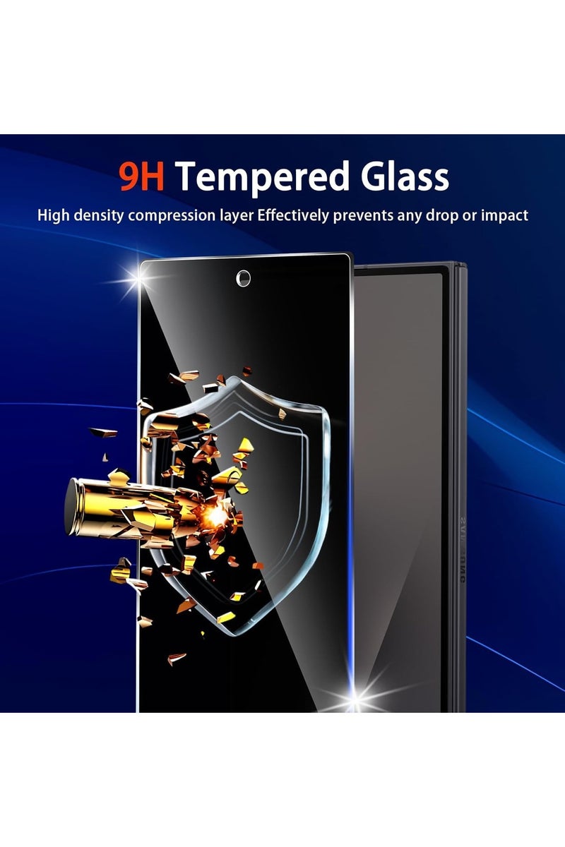 Muzz حماية شاشة لجهاز سامسونج جالكسي زد فولد 7 زجاج مقسى 9H صلابة 2.5D منحني مضاد للخدش خالي من الفقاعات لجهاز زد فولد 7 5G زجاج خصوصية عبوة واحدة - Image 2