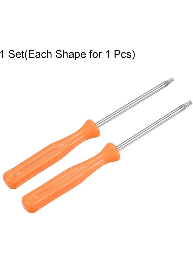 2pcs T8H Carbon Steel Non-Magnetic Security  Point Head Precision Screw Driver with Non-slip Handle for Appliances Repair Improvement - Image 3