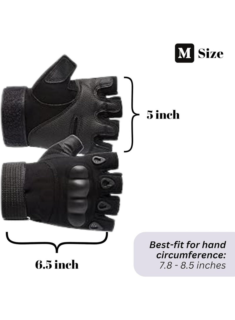 YelaJoy Fingerless Knuckle Tactical Gloves - for Motorcycling, Hiking, Tactical Shooting, Hunting and Other Adventure | Airsoft Gloves-Green  - Image 2