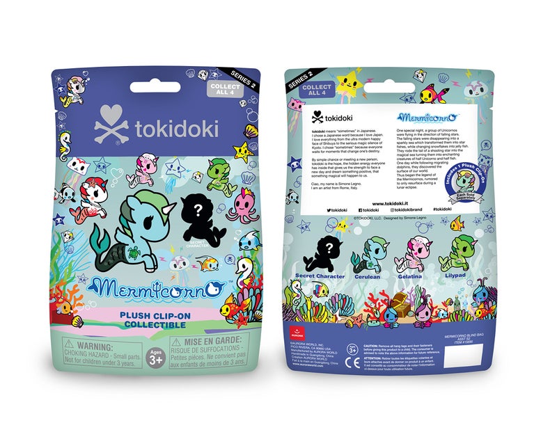 Tokidoki Aurora World Mermicorno Plush ClipOn Collectible Series 2 Blind Bag - Image 2