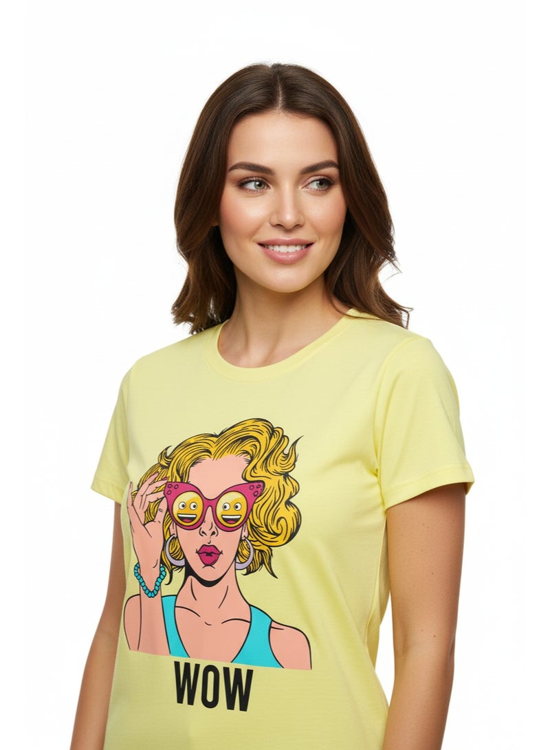 Emoji T SHIRT LADIES EMOJI GRAPHICS S/S GB - Image 2