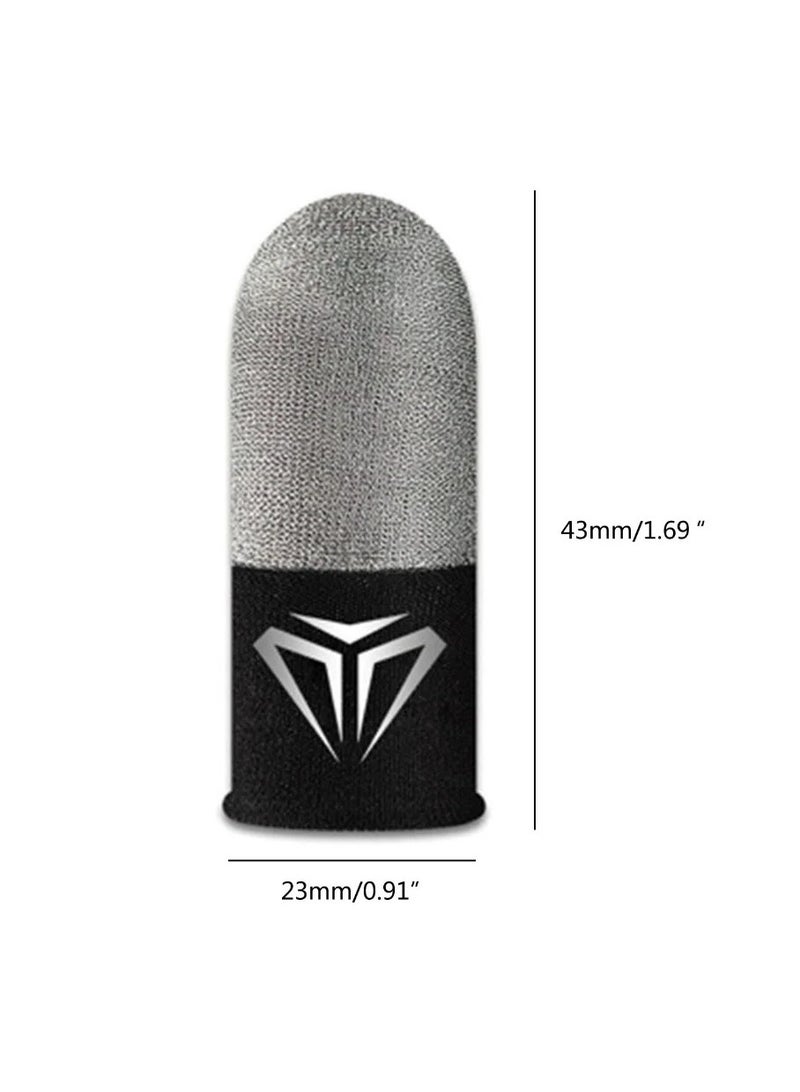 2 Pairs Gamer Finger Sleeves, Sweatproof and Breathable Gaming Finger Covers for Mobile Games, Anti-Sweat Touchscreen Fingertip Covers for Android/iOS, Comfortable & Durable, Includes  Metal Storage Box  - Image 2