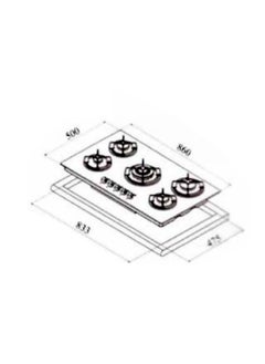 kitchen Line Surface 5 Gas Stove - 90 cm - Separate Medium - Italian - Steel - J5020  - Image 2