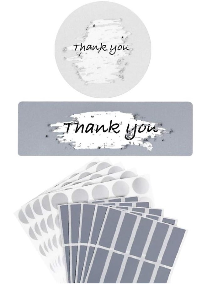 SHOWAY 10Sheet/225Pcs Scratch Off Stickers Rectangular Sticker Labels(1.9' x 0.6') + Round Labels(1') Self-Adhesive Easy to Peel and Stick for DIY Wedding Party Games Fundraisers Promotions  - Image 1