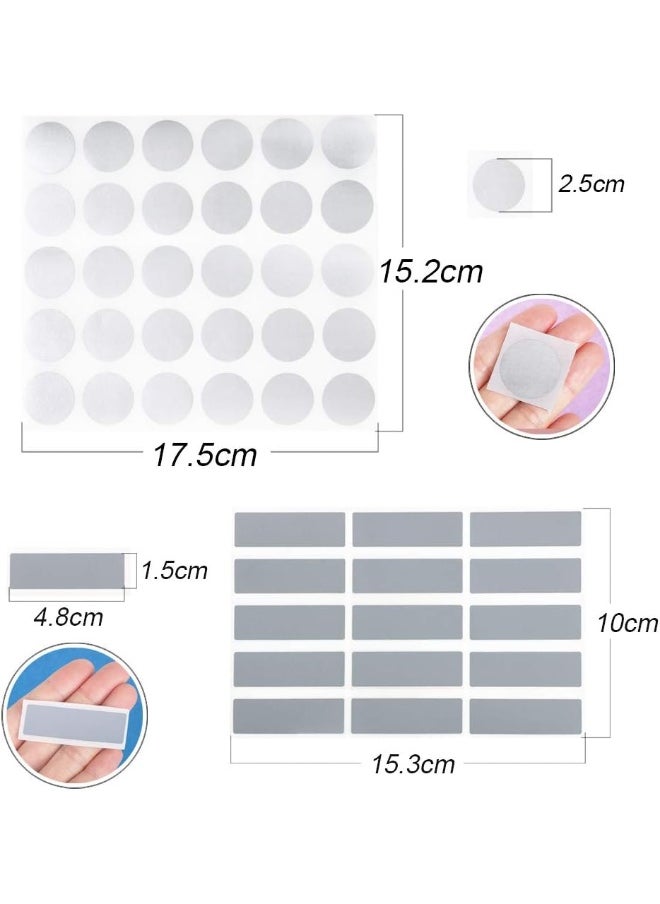 SHOWAY 10Sheet/225Pcs Scratch Off Stickers Rectangular Sticker Labels(1.9' x 0.6') + Round Labels(1') Self-Adhesive Easy to Peel and Stick for DIY Wedding Party Games Fundraisers Promotions  - Image 2