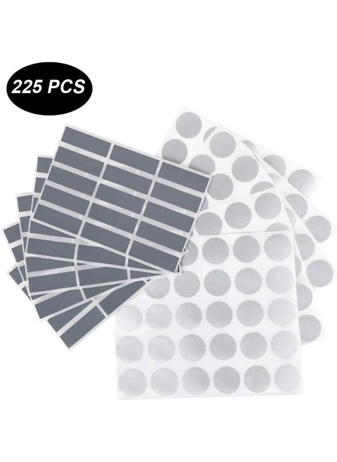 SHOWAY 10Sheet/225Pcs Scratch Off Stickers Rectangular Sticker Labels(1.9' x 0.6') + Round Labels(1') Self-Adhesive Easy to Peel and Stick for DIY Wedding Party Games Fundraisers Promotions  - Image 3