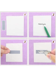 SHOWAY 10Sheet/225Pcs Scratch Off Stickers Rectangular Sticker Labels(1.9' x 0.6') + Round Labels(1') Self-Adhesive Easy to Peel and Stick for DIY Wedding Party Games Fundraisers Promotions  - Image 5