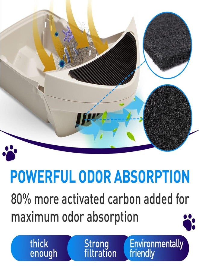 KOTESLLOE Carbon Filters for Litter Box Automated, 6 Pack Replacement Filters 9"×3" Thickened Type, Activated Carbon Filters Absorb Odor & Dust Control Moisture - Image 3