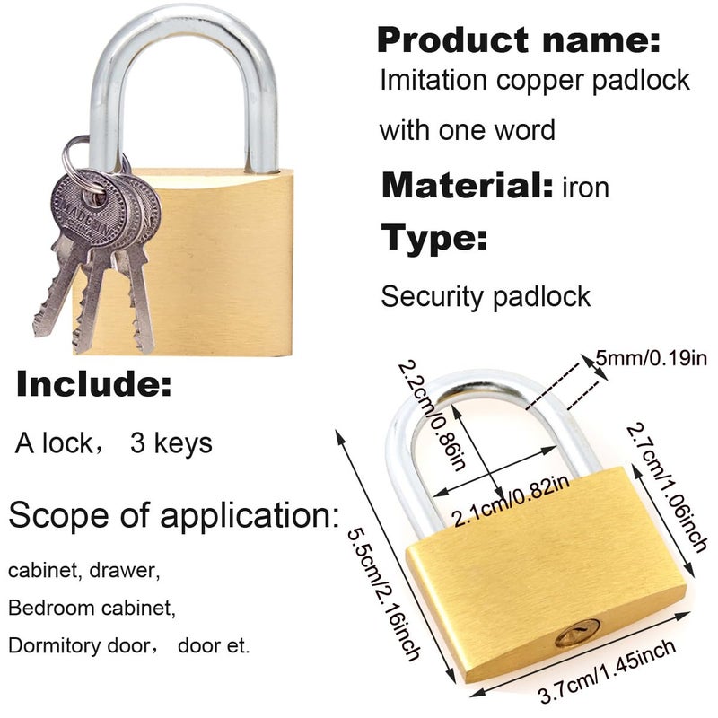 Arlai 4" Stainless Steel Latch Lock Padlock hasp Set, with Screws and Padlock, Your Own Fence Locks gate Lock, for shed Locks with Keys Lock hasp Set - Image 3