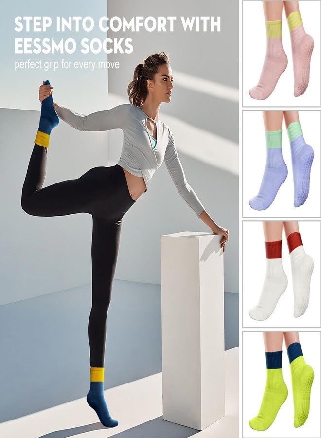 Eessmo Grip Socks for Women, Non Slip Pilates, Barre & Daily Use | Barefoot Exercise, Home Wear & Hospital - Image 2
