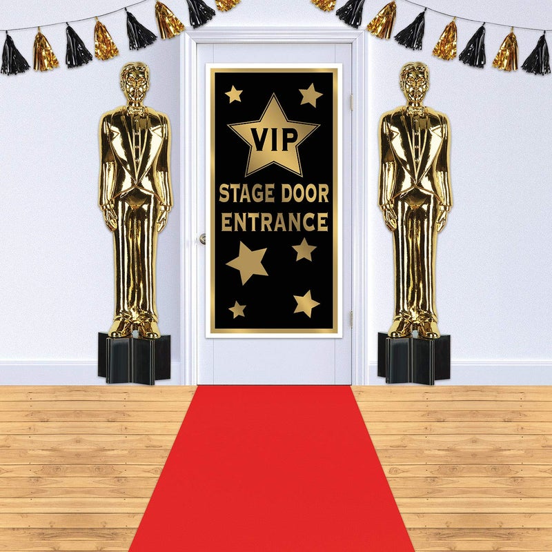 Beistle Red Carpet Runners - 2-Pack Hollywood Party Aisle Decorations with Double Stick Tape for Awards Night, Movie Theme Parties, Gala Entrances, VIP Walkways & Glamorous Events, 24" x 15' - Image 5