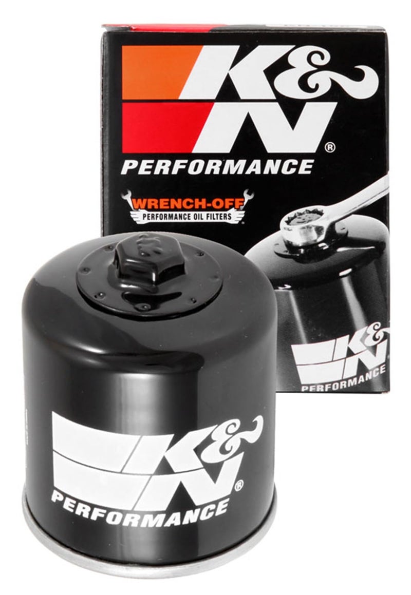 K+N K&N Motorcycle Oil Filter: High Performance, Premium, Designed to be used with Synthetic or Conventional Oils, Wrench Off Nut: Fits Select KTM Vehicles, KN-156 - Image 1