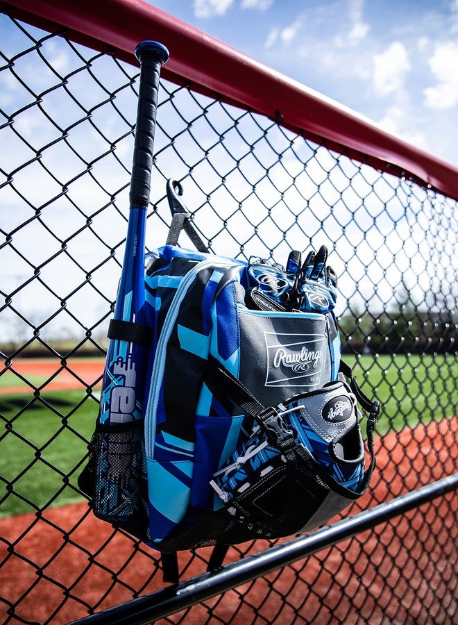 Rawlings رولينغز | حقيبة ظهر معدات ريمكس | كرة البيسبول والكرة اللينة للشباب | أزرق ملكي - Image 4